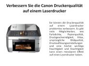 Verbessern Sie die Canon Druckerqualität auf einem Laserdrucker