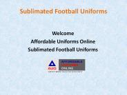 Dye Sublimated Football Uniforms