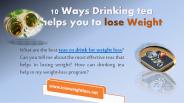 Ways to Lose Weight by Drinking Tea
