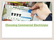 Choosing Commercial Electricians