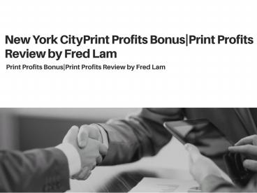 Print Profits Bonus