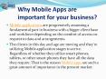 Why Mobile Apps are important for your business? PowerPoint PPT Presentation