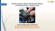 Global computer bluetooth modules market professional survey report 2018