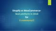 Shopify vs WooCoomerce PowerPoint PPT Presentation