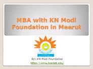 Top MBA Institute in Meerut