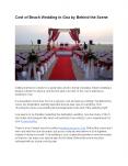 Cost of Beach Wedding in Goa by Behind the Scene PowerPoint PPT Presentation