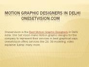 Motion Graphic Designers in Delhi
