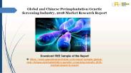 Preimplantation Genetic Screening Industry
