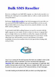 Bulk sms reseller cost effective bulk sms package