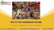 Voice picking software system in warehouse