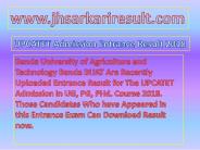 UPCATET Admission Entrance Result 2018