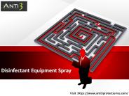 Disinfectant Equipment Spray