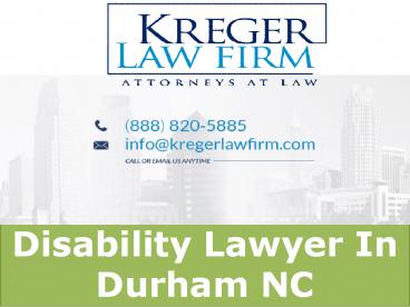 Disability Lawyer In Durham North Carolina
