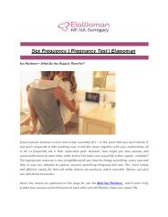 Sex Frequency | Pregnancy Test | Elawoman