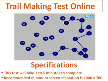 Trail Making Test Online – cogquiz
