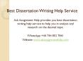 Best Dissertation Writing Help Service PowerPoint PPT Presentation