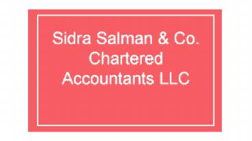 Chartered accountants in Sharjah | SS&Co