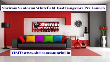 Shriram Properties New Launch Apartments In Bangalore East