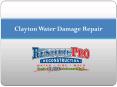 Water Damage Repair Clayton North Carolina PowerPoint PPT Presentation