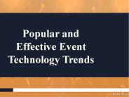 Popular and Effective Event Technology Trends