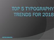 Top 5 Typography Trends for 2018