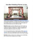 Hire Best Wedding Planner in Goa PowerPoint PPT Presentation