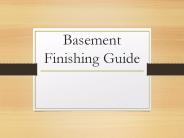 Basement Finishing Guide