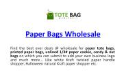 Paper Bags Wholesale