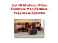Modular Office Furniture Manufacturers PowerPoint PPT Presentation