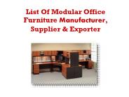 Modular Office Furniture Manufacturers