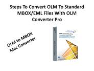OLM Files to MBOX Mac Format Converter