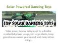 Solar Powered Dancing Toys PowerPoint PPT Presentation