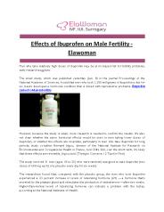 Effects of Ibuprofen on Male Fertility - Elawoman