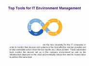 Top Tools for IT Environment Management