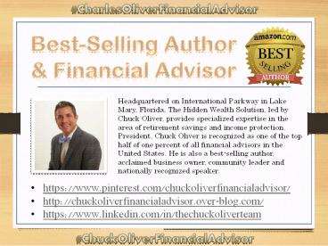Best-Selling Author & Financial Advisor - Charles Oliver