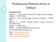 Professional Mehandi Artist in Udaipur
