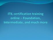 ITIL certification training online