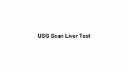 Usg scan liver test