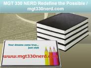 MGT 330 NERD Redefine the Possible / mgt330nerd.com