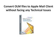 Convert OLM Database to Apple Mail Client