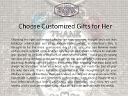 Choose Customized Gifts for Her