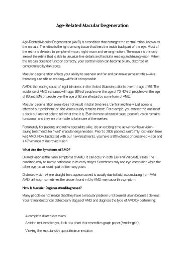 Age-Related Macular Degeneration