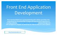 Front End Application Development