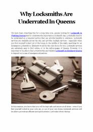 Why Locksmiths Are Underrated In Queens