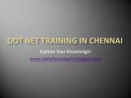 Dot Net Training in Chennai