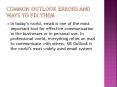 Common outlook errors and ways to fix them PowerPoint PPT Presentation
