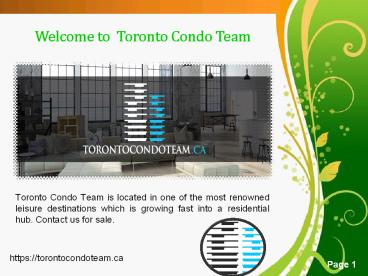 Waterfront Condos Toronto presentation | free to download