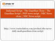 The Guardian Script | PHP news script | NBC News clone