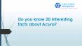 Do you know 20 Interesting facts about Acura? PowerPoint PPT Presentation