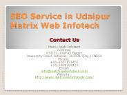 SEO Service in Udaipur Matrix Web Infotech